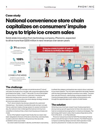 National convenience store chain capitalizes on consumers’ impulse buys to triple ice cream sales
